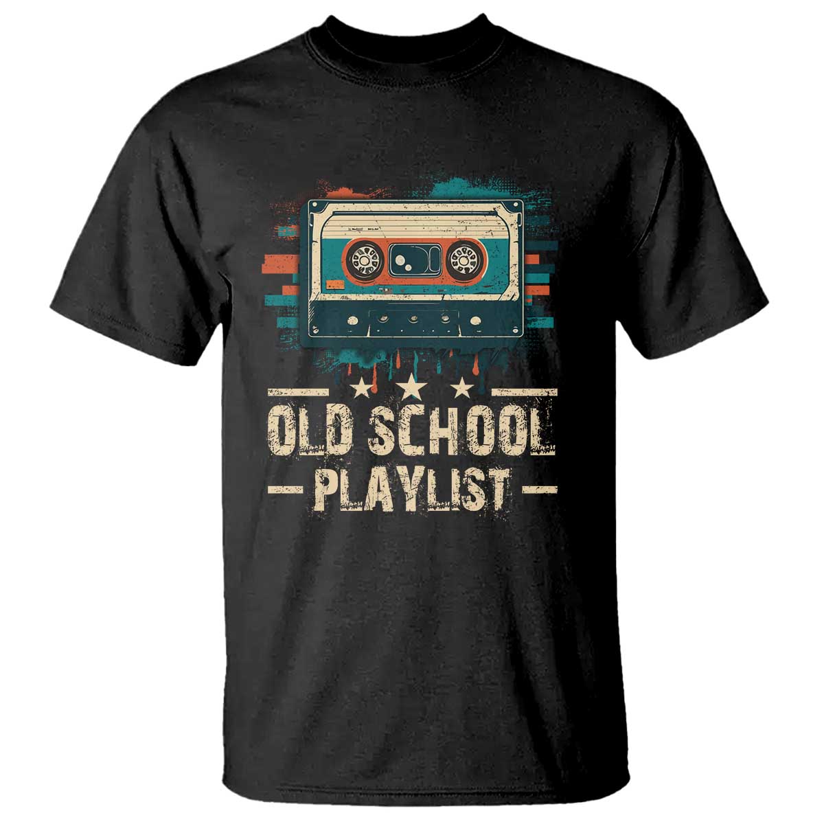 Old School Playlist T Shirt Retro Cassette Hip Hop Lover - Wonder Print Shop