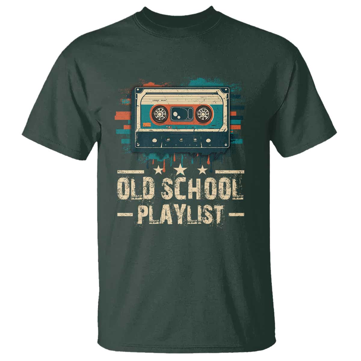 Old School Playlist T Shirt Retro Cassette Hip Hop Lover - Wonder Print Shop