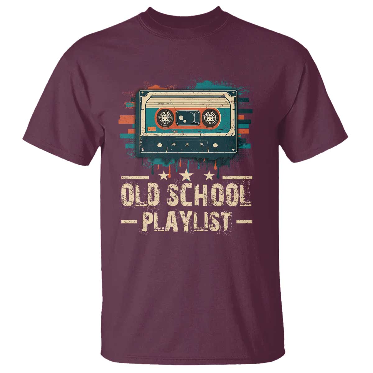 Old School Playlist T Shirt Retro Cassette Hip Hop Lover - Wonder Print Shop