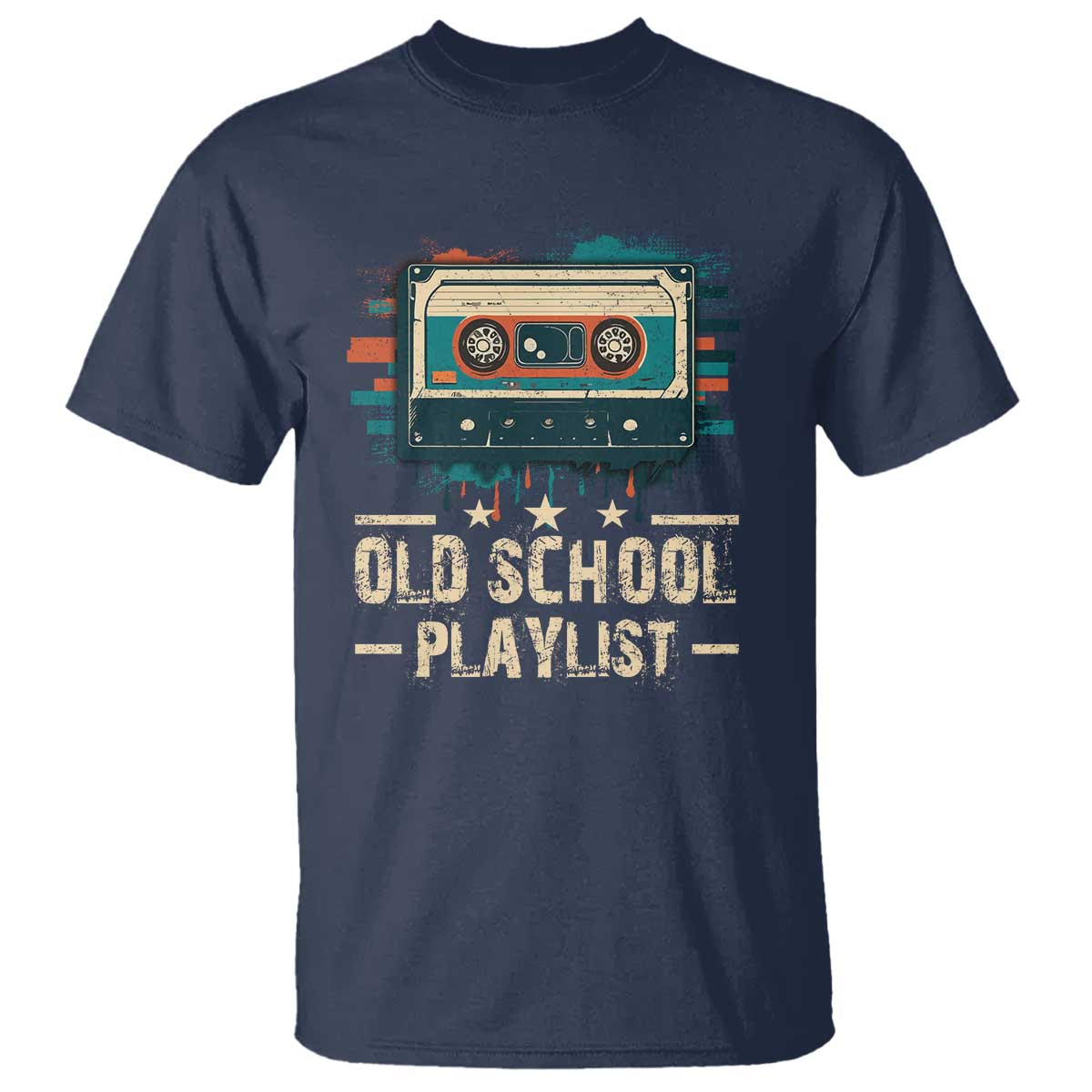 Old School Playlist T Shirt Retro Cassette Hip Hop Lover - Wonder Print Shop