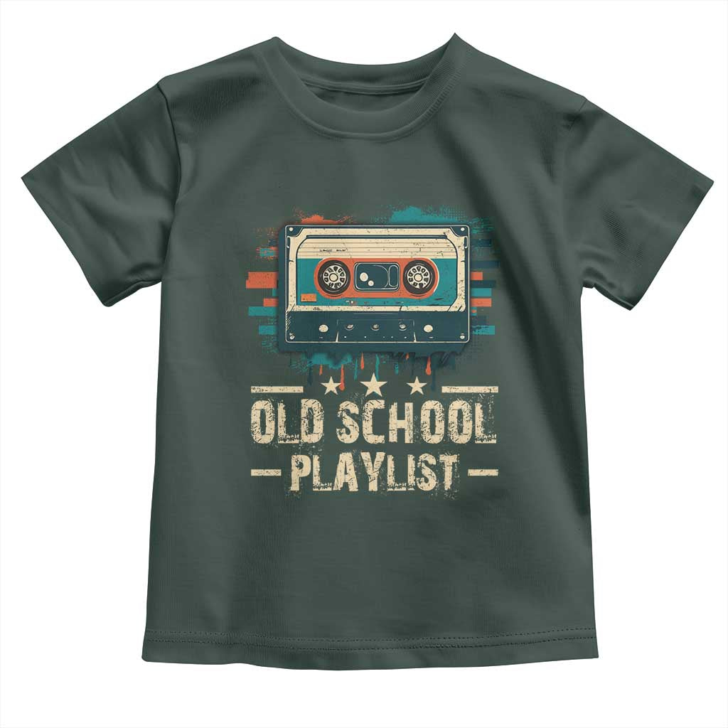 Old School Playlist Toddler T Shirt Retro Cassette Hip Hop Lover