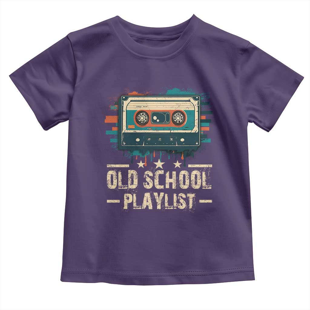 Old School Playlist Toddler T Shirt Retro Cassette Hip Hop Lover