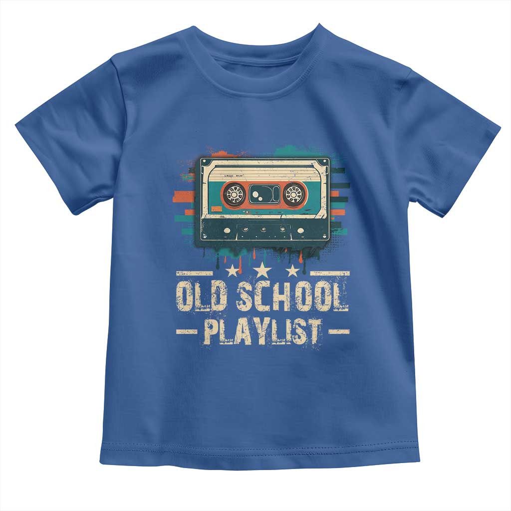 Old School Playlist Toddler T Shirt Retro Cassette Hip Hop Lover