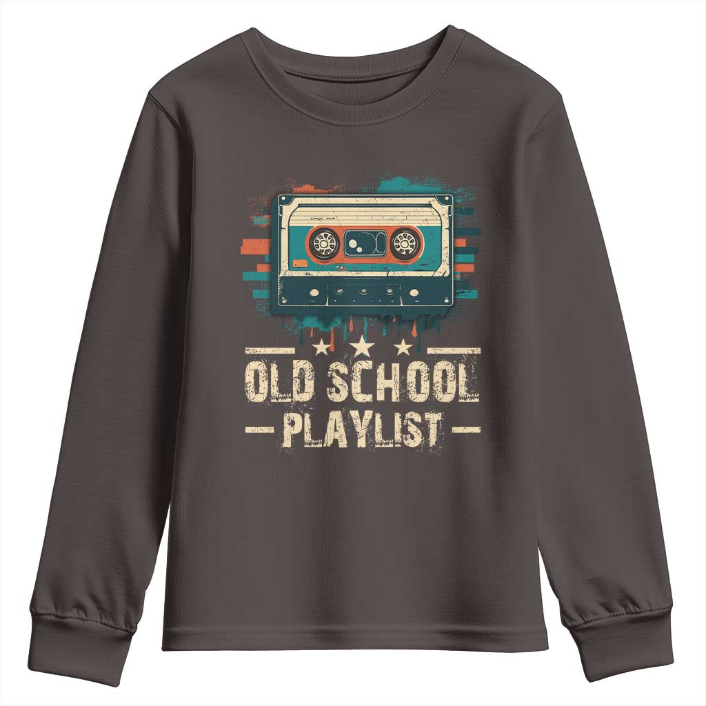 Old School Playlist Youth Sweatshirt Retro Cassette Hip Hop Lover