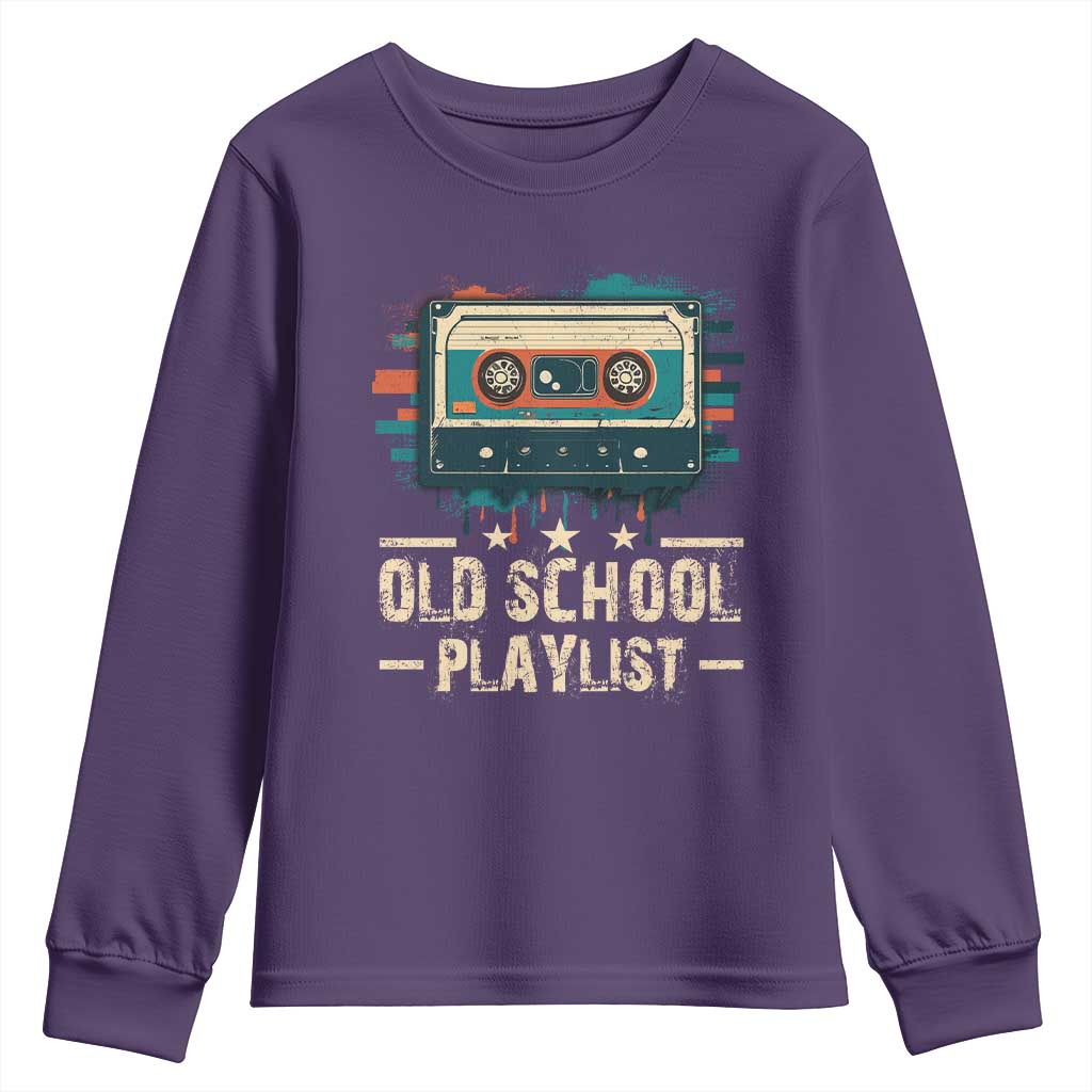 Old School Playlist Youth Sweatshirt Retro Cassette Hip Hop Lover