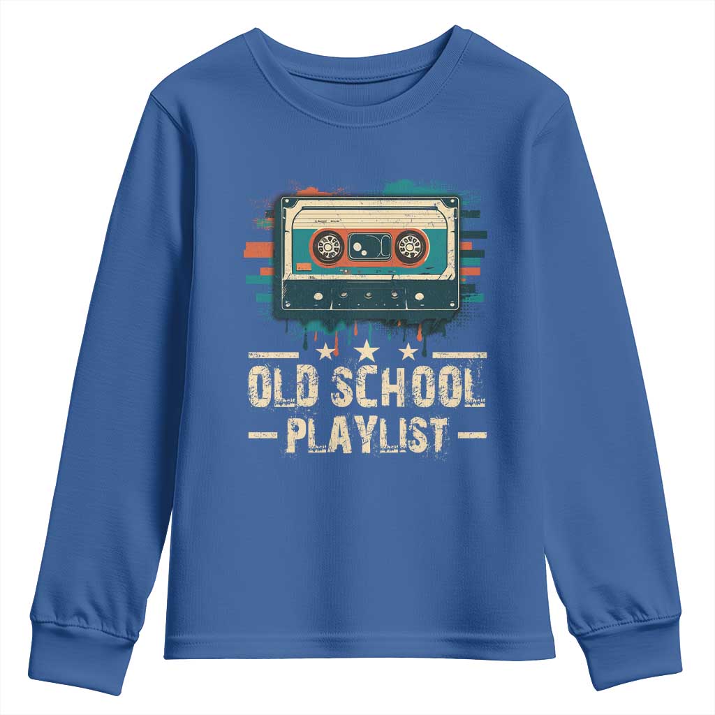 Old School Playlist Youth Sweatshirt Retro Cassette Hip Hop Lover