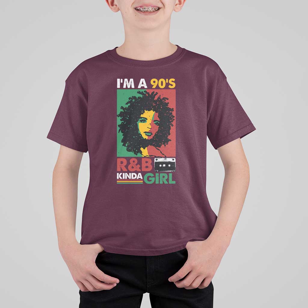 Hip Hop RnB T Shirt For Kid I'm A 90's R&B Kinda Girl Retro Cassettle