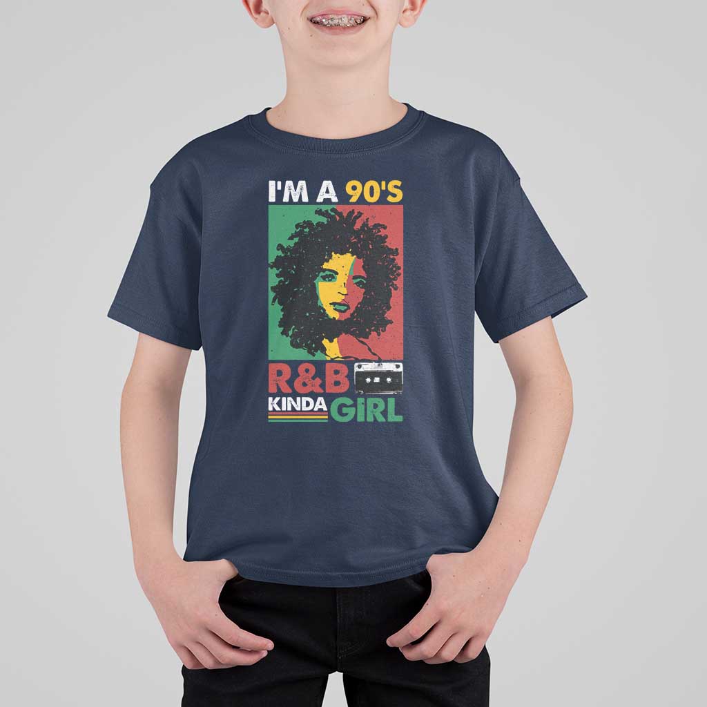 Hip Hop RnB T Shirt For Kid I'm A 90's R&B Kinda Girl Retro Cassettle