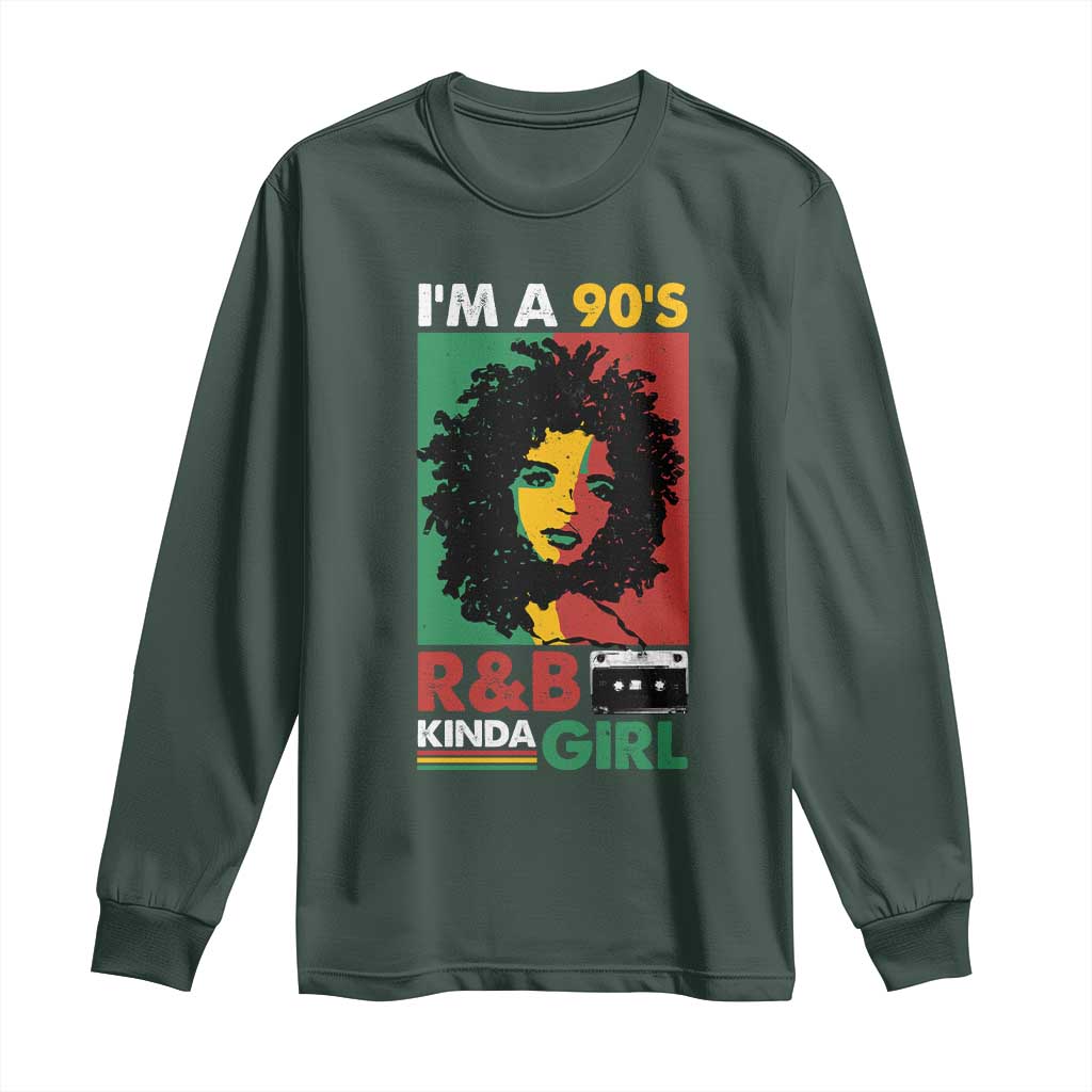 Hip Hop RnB Long Sleeve Shirt I'm A 90's R&B Kinda Girl Retro Cassettle