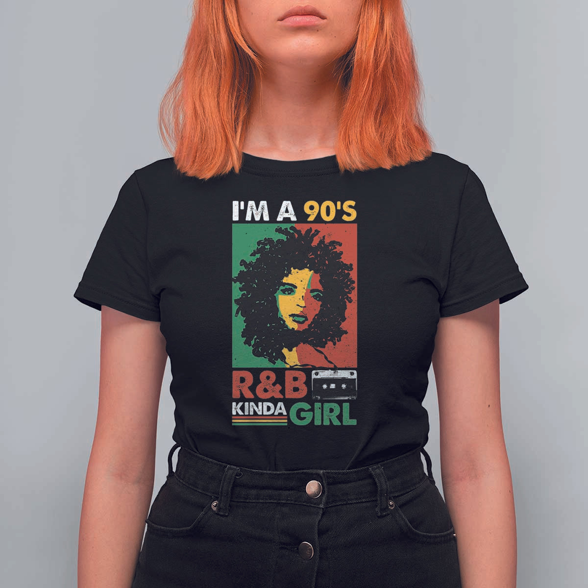 Hip Hop RnB T Shirt For Women I'm A 90's R&B Kinda Girl Retro Cassettle - Wonder Print Shop