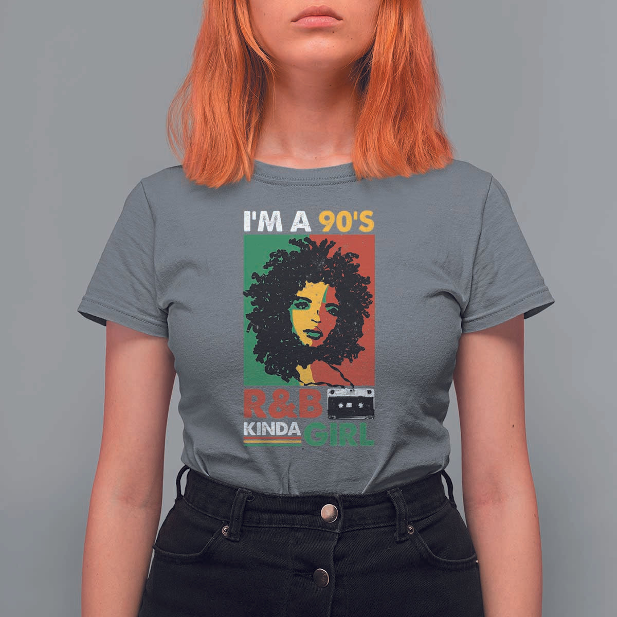 Hip Hop RnB T Shirt For Women I'm A 90's R&B Kinda Girl Retro Cassettle - Wonder Print Shop