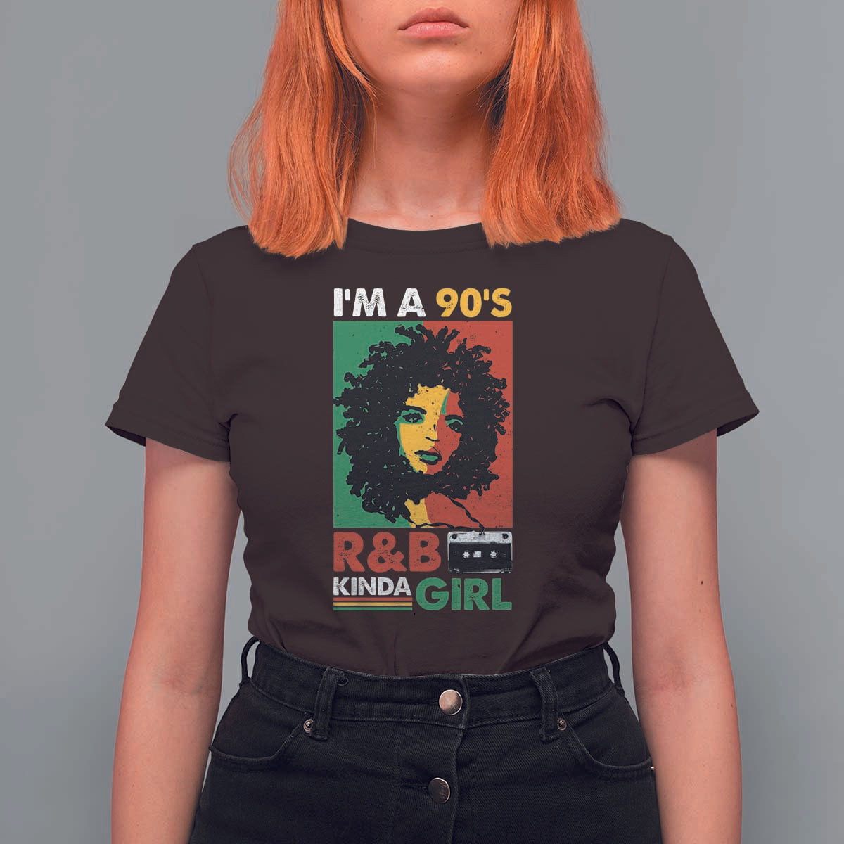 Hip Hop RnB T Shirt For Women I'm A 90's R&B Kinda Girl Retro Cassettle - Wonder Print Shop