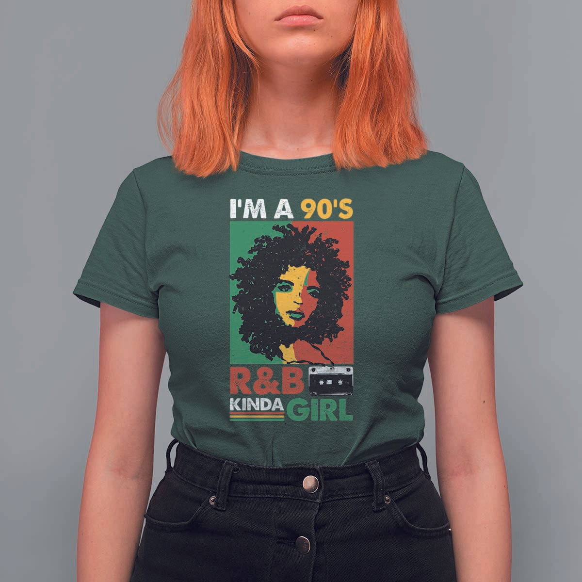 Hip Hop RnB T Shirt For Women I'm A 90's R&B Kinda Girl Retro Cassettle - Wonder Print Shop