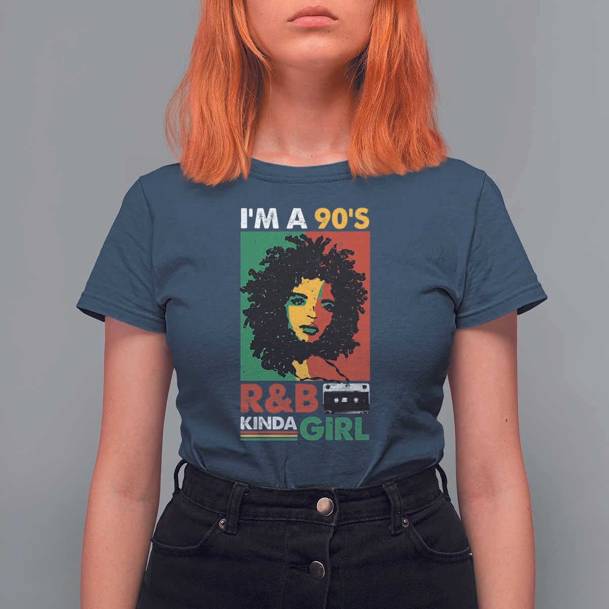 Hip Hop RnB T Shirt For Women I'm A 90's R&B Kinda Girl Retro Cassettle - Wonder Print Shop