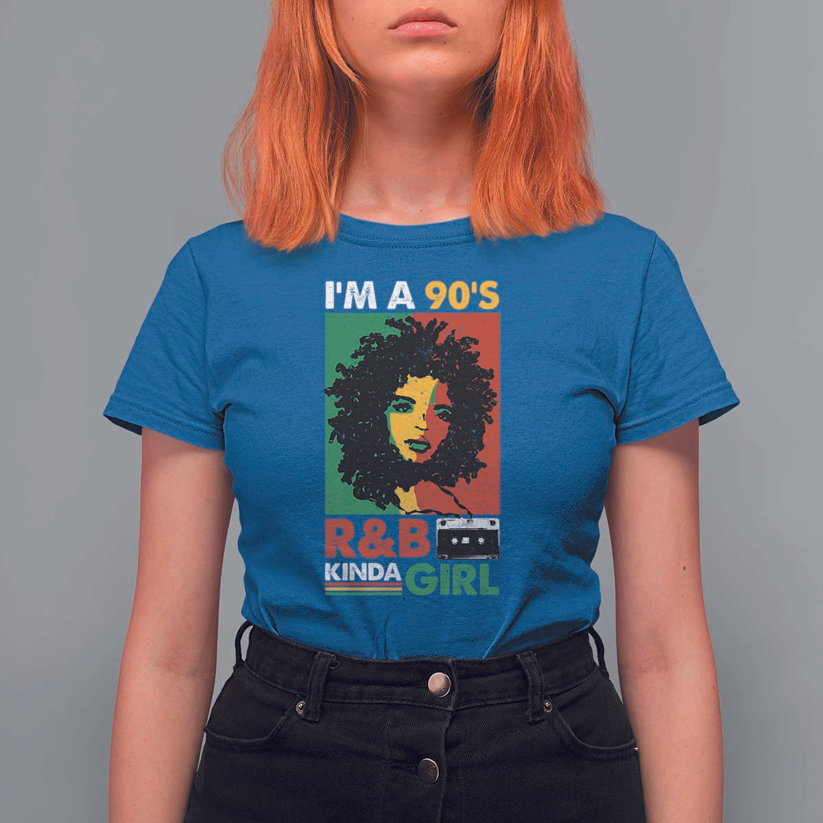 Hip Hop RnB T Shirt For Women I'm A 90's R&B Kinda Girl Retro Cassettle - Wonder Print Shop