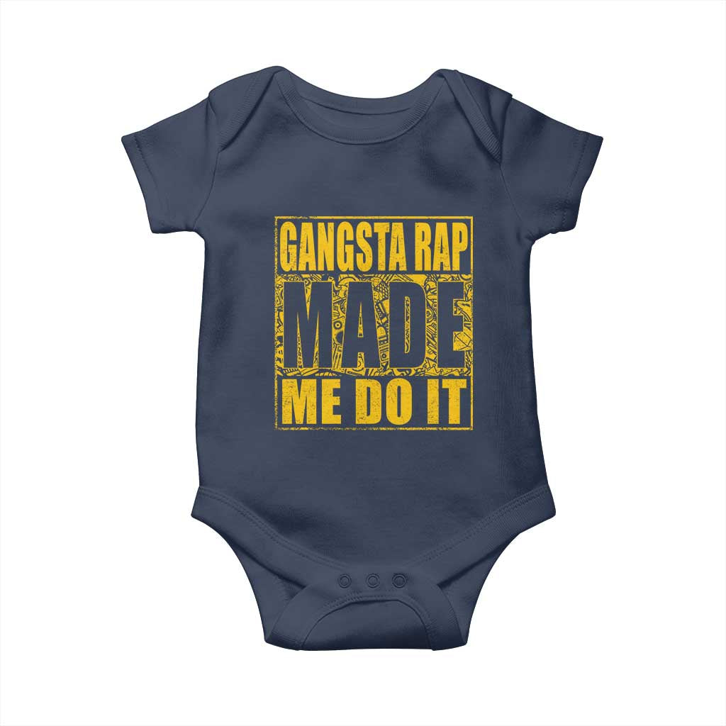 Hip Hop Gangsta Rap Baby Onesie Made Me Do It Rapper
