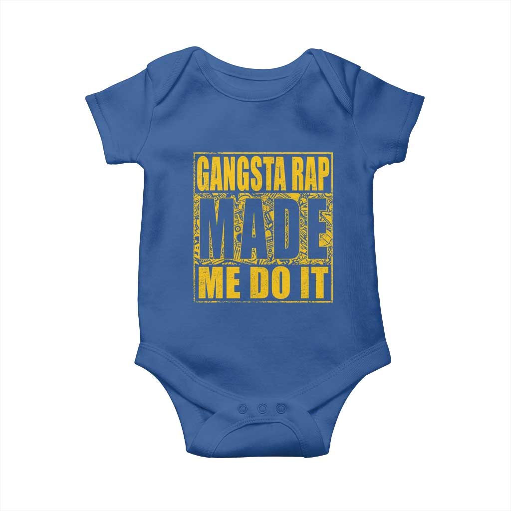 Hip Hop Gangsta Rap Baby Onesie Made Me Do It Rapper