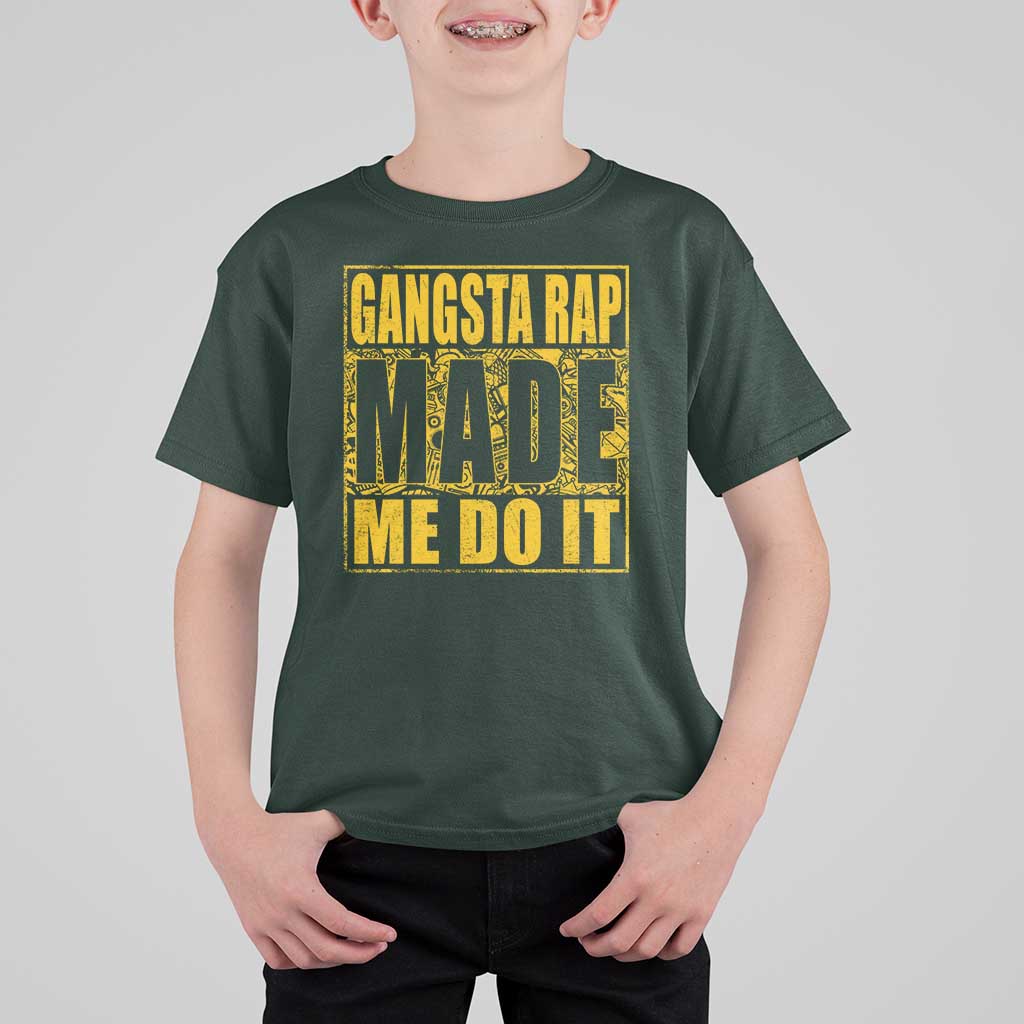 Hip Hop Gangsta Rap T Shirt For Kid Made Me Do It Rapper