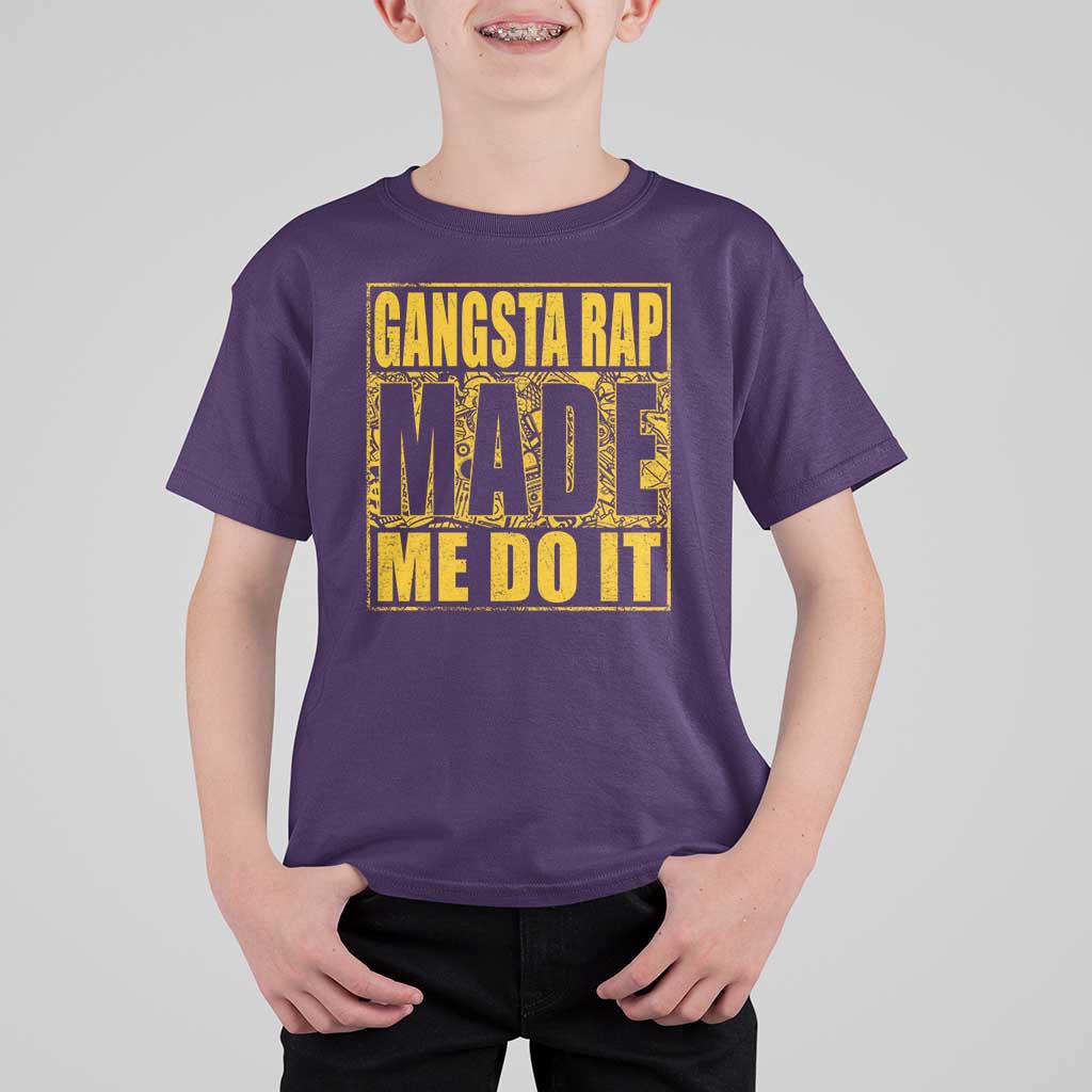 Hip Hop Gangsta Rap T Shirt For Kid Made Me Do It Rapper