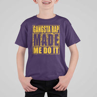Hip Hop Gangsta Rap T Shirt For Kid Made Me Do It Rapper