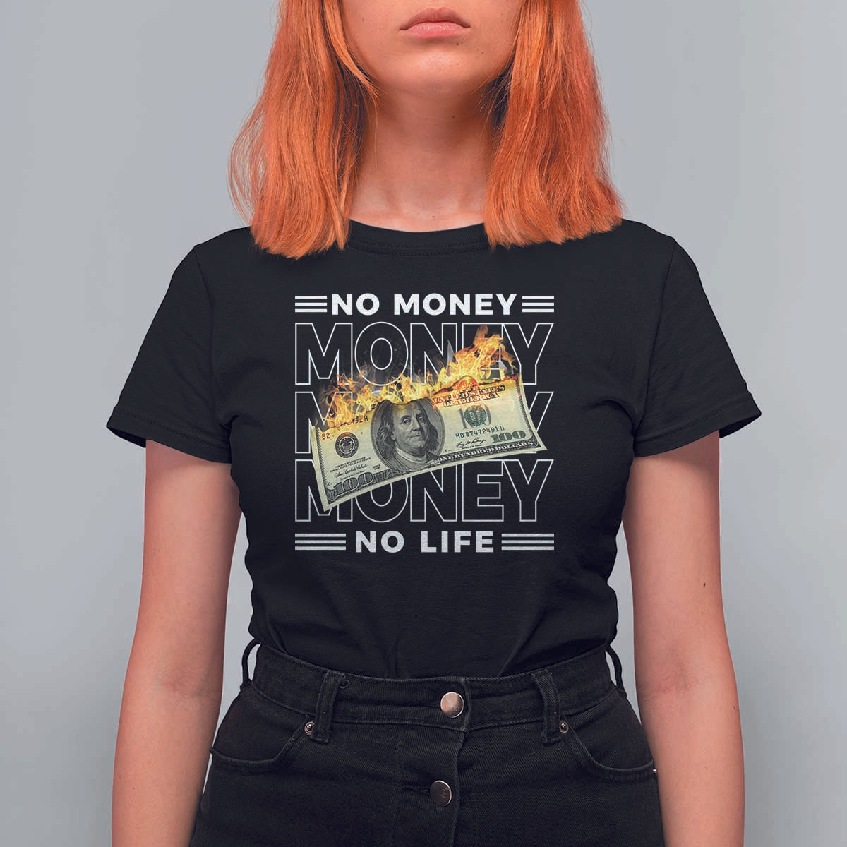 No Money No Life T Shirt For Women - Wonder Print Shop