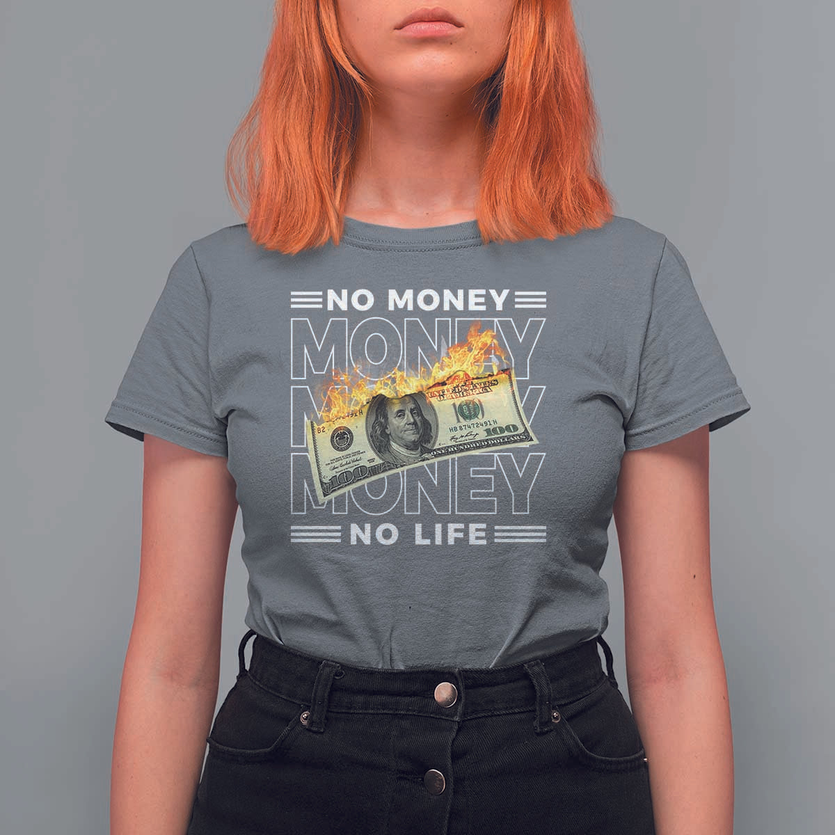 No Money No Life T Shirt For Women - Wonder Print Shop