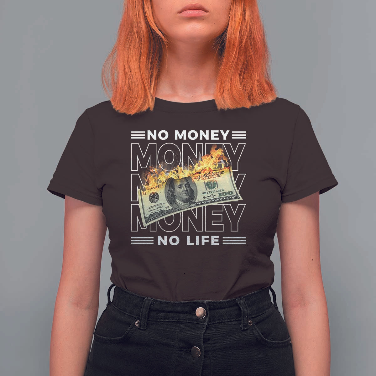 No Money No Life T Shirt For Women - Wonder Print Shop