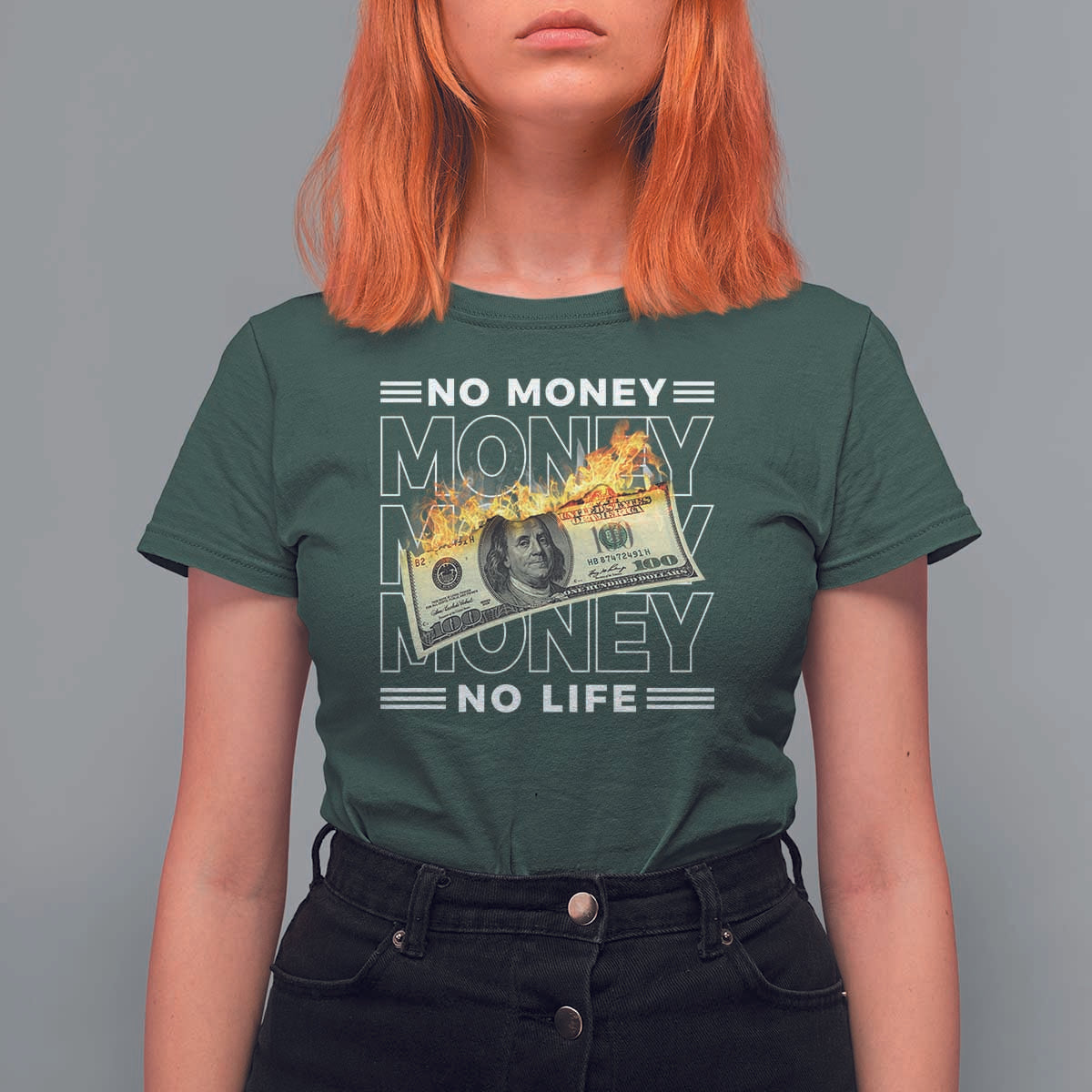 No Money No Life T Shirt For Women - Wonder Print Shop