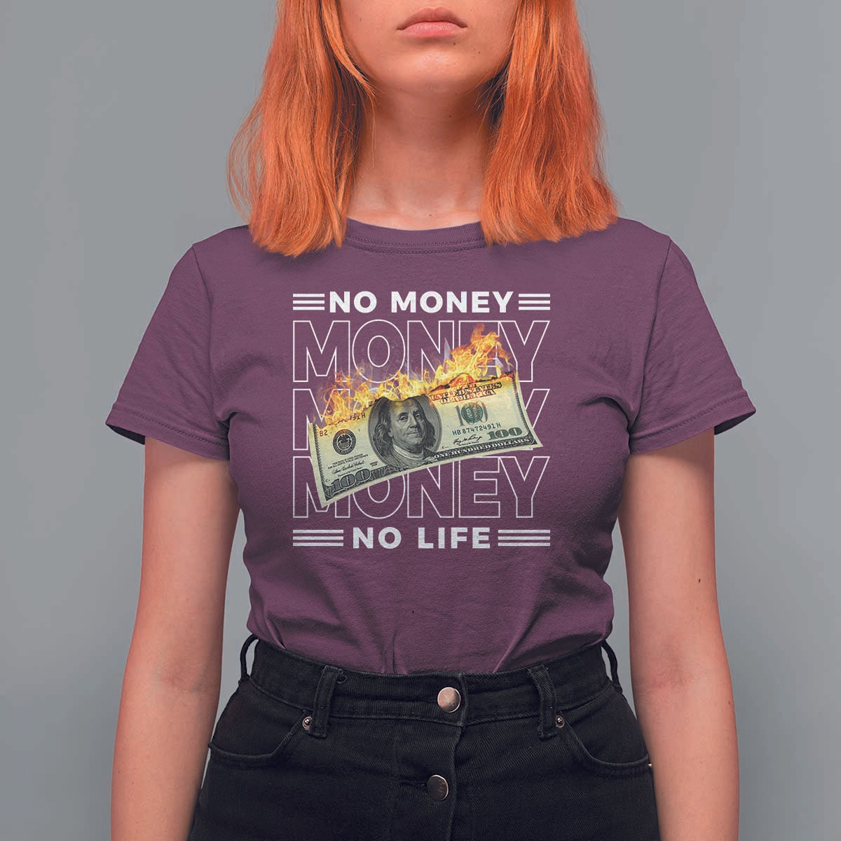 No Money No Life T Shirt For Women - Wonder Print Shop