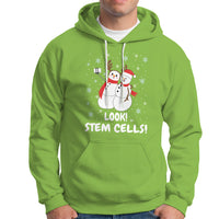 Look Stem Cell Snowman Funny Christmas Science Hoodie - Wonder Print Shop