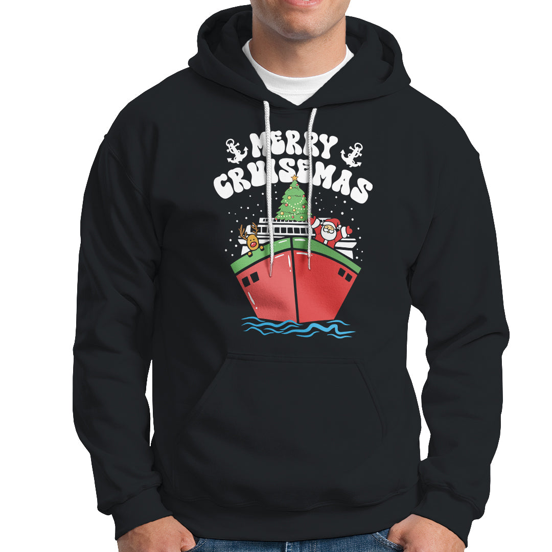 Merry Cruisemas Family Christmas Holiday Santa Reindeer Cruise Ship Hoodie - Wonder Print Shop