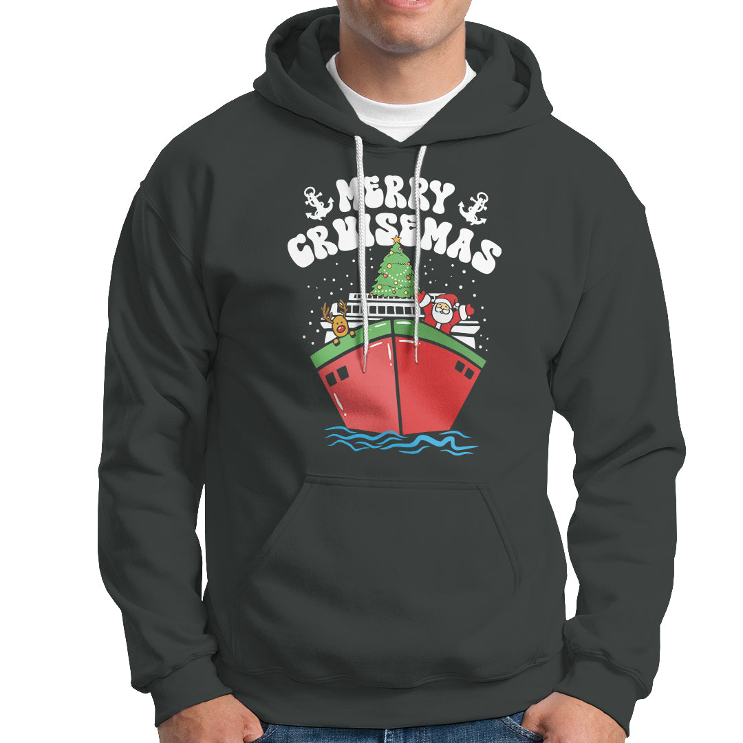 Merry Cruisemas Family Christmas Holiday Santa Reindeer Cruise Ship Hoodie - Wonder Print Shop