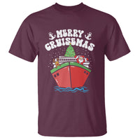 Merry Cruisemas Family Christmas Holiday Santa Reindeer Cruise Ship T Shirt - Wonder Print Shop