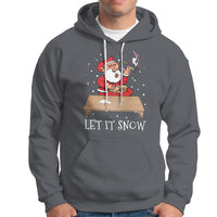 Christmas Hoodie Cocaine Let It Snow Ugly Santa Snorting - Wonder Print Shop