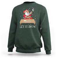 Christmas Sweatshirt Cocaine Let It Snow Ugly Santa Snorting - Wonder Print Shop