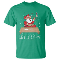 Christmas T Shirt Cocaine Let It Snow Ugly Santa Snorting - Wonder Print Shop