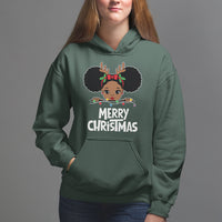 Christmas Mrs. Claus Peeking Santa African American Hoodie - Wonder Print Shop