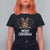 Christmas Mrs. Claus Peeking Santa African American T Shirt For Women - Wonder Print Shop