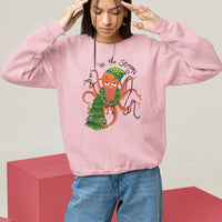 Octopus Tis The Season Christmas Tree Sweatshirt - Wonder Print Shop