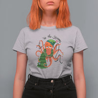 Octopus Tis The Season Christmas Tree T Shirt For Women - Wonder Print Shop