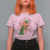 Octopus Tis The Season Christmas Tree T Shirt For Women - Wonder Print Shop