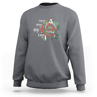 Christmas Sweatshirt Dance Like Frosty Shine Like Rudolph Give Like Santa Love Like Jesus Tie Dye - Wonder Print Shop