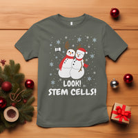 Look Stem Cell Snowman Funny Christmas Science T Shirt - Wonder Print Shop
