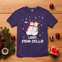 Look Stem Cell Snowman Funny Christmas Science T Shirt - Wonder Print Shop