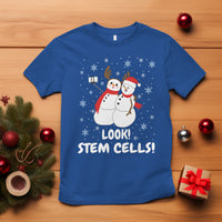 Look Stem Cell Snowman Funny Christmas Science T Shirt - Wonder Print Shop