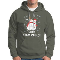Look Stem Cell Snowman Funny Christmas Science Hoodie - Wonder Print Shop