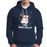 Look Stem Cell Snowman Funny Christmas Science Hoodie - Wonder Print Shop