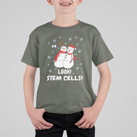 Look Stem Cell Snowman Funny Christmas Science T Shirt For Kid - Wonder Print Shop