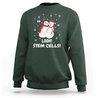 Look Stem Cell Snowman Funny Christmas Science Sweatshirt - Wonder Print Shop