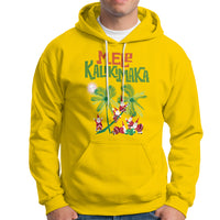 Mele Kalikimaka Santa Climb Palm Tree Hawaiian Christmas Hoodie - Wonder Print Shop